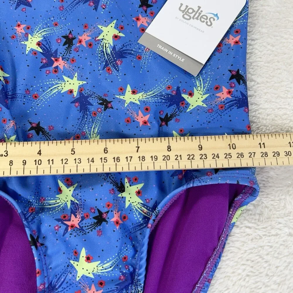 Dolfin Girls Size 12 Blue with Shooting Stars Swimwear